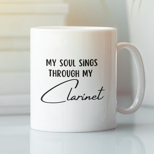 Clarinet Mug, Wind Instruments, Orchestra Gift, Jazz, Musicales, Blues Music, Musicians Gifts, Woodwinds, Classical Music, Music Teachers,
