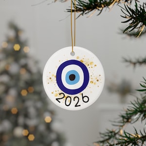 Adorno de ojo malvado de doble cara, regalo de Nazar, accesorios para el mal de ojo, decoración apotropaica, regalo de protección, bendición Mati, decoración de Hamsa, suerte