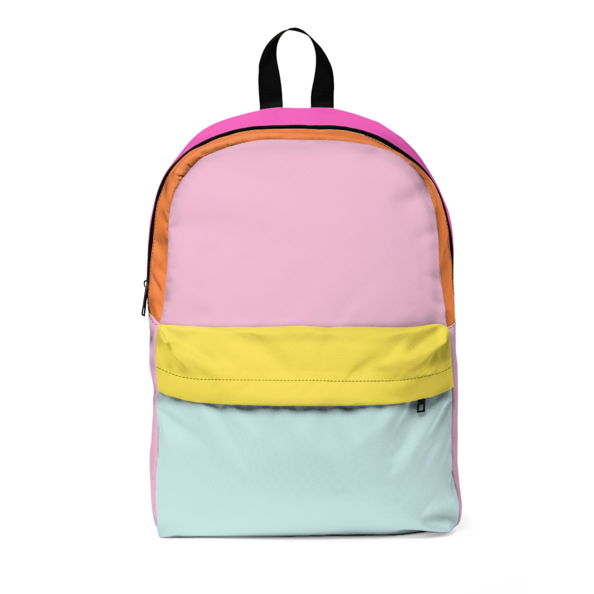 Pink Color Block Backpack - Etsy