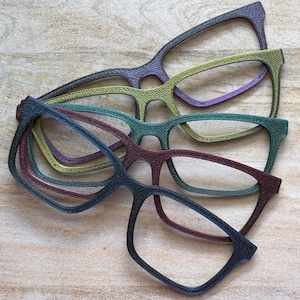 Dual Color Metallic Pebbled Finish 3D Printed Eyeglass Topper with Magnets
