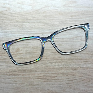 Silver Holographic Magnetic Eyeglass Topper