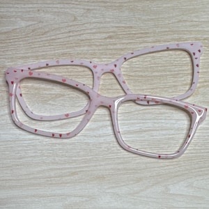 Mini Hearts Eyeglass Topper with Magnets