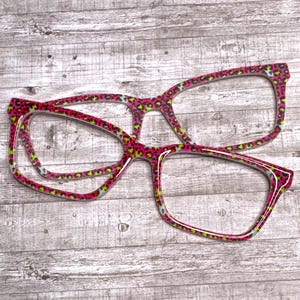 Colorful Cheetah Print Eyeglass Topper with Magnets