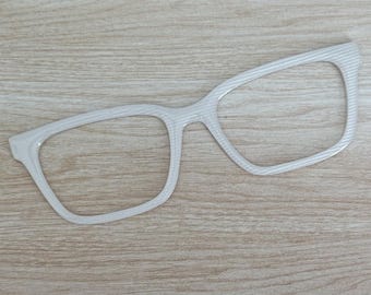 White Striped Tone on Tone Magnetic Eyeglass Topper