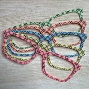 Plaid Glow In The Dark Eyeglass Topper with Magnets