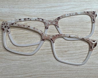 Granite Pattern Split Eyeglass Topper with Magnets