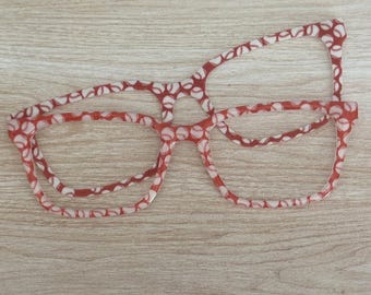 Red Baseballs Eyeglass Topper with Magnets