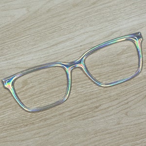 Silver Holographic Magnetic Eyeglass Topper