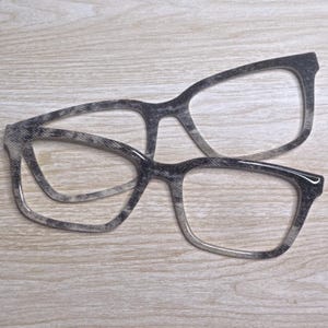 Bleached Denim Eyeglass Topper with Magnets