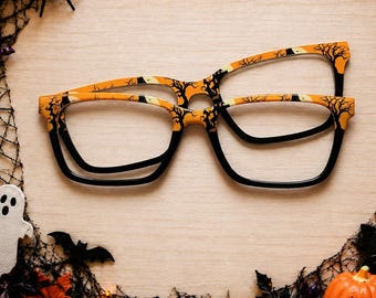 Spooky Split Acrylic Eyeglass Topper with Magnets