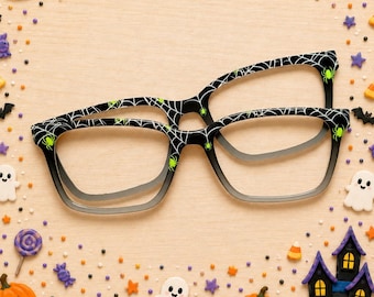 Ombre Spider Web Acrylic Eyeglass Topper with Magnets