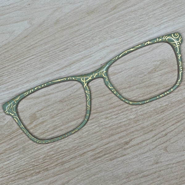 Mint with Gold Magnetic Eyeglass Topper