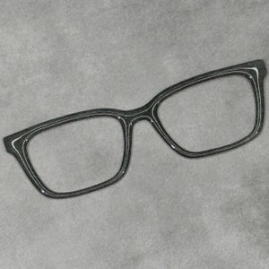 Distressed Black-Gray Magnetic Eyeglass Topper