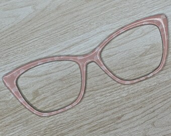 Pink with White Rainbows Magnetic Eyeglass Topper