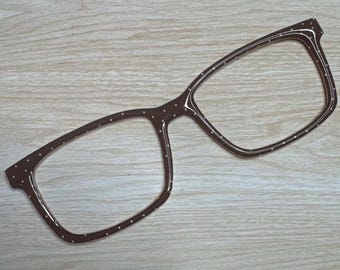 Brown with White Dots Magnetic Eyeglass Topper