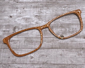 Clay with Distressed Copper Foil Magnetic Eyeglass Topper