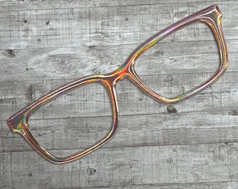 Rose Gold Holographic Magnetic Eyeglass Topper
