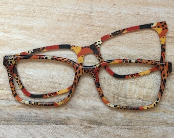 LARKIN - Abstract Animal Print Acrylic Eyeglass Topper with Magnets