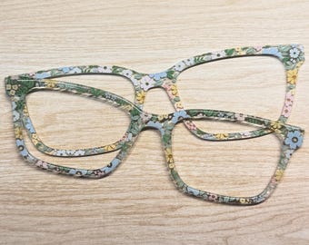 Morning Garden Clear Acrylic Eyeglass Topper with Magnets
