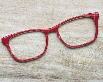 Red & White Plaid Magnetic Eyeglass Topper