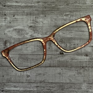 Distressed Cajun with Rose Gold Magnetic Eyeglass Topper