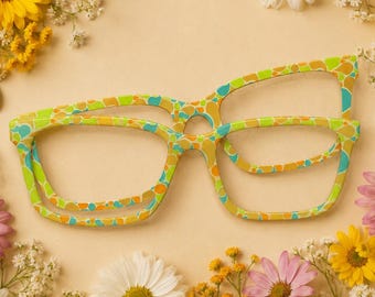 70's Color Fun Acrylic Eyeglass Topper with Magnets
