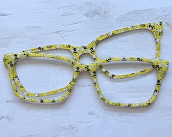 Bumble Bees Acrylic Eyeglass Topper with Magnets