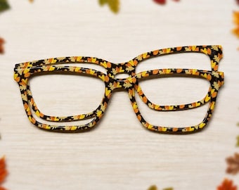 Fall Leaves Pattern #1 Acrylic Eyeglass Topper with Magnets