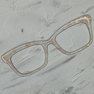 Blush & White with Gold Accents Magnetic Eyeglass Topper