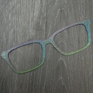 Mermaid Shiny Pebbled Finish 3D Printed Eyeglass Topper with Magnets