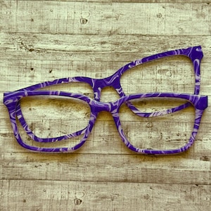 Purple Marble Acrylic Eyeglass Topper with Magnets