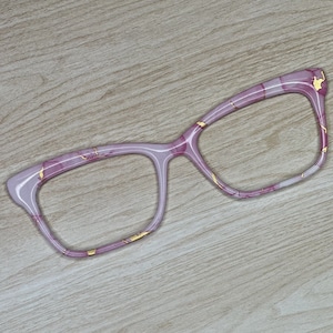 Pink with Gold Accents Magnetic Eyeglass Topper