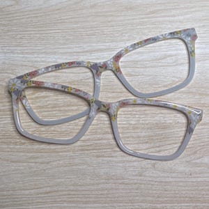 Floral Split Eyeglass Topper with Magnets