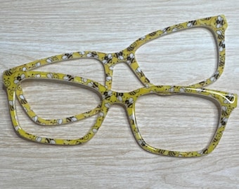 Bumble Bees Eyeglass Topper with Magnets