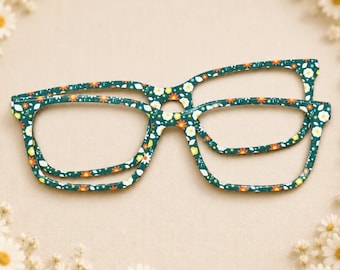 Fall Flowers Acrylic Eyeglass Topper with Magnets