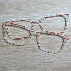 Sprinkles and Stripes Eyeglass Topper with Magnets