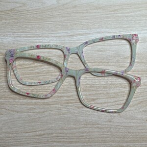 Watercolor Flower Eyeglass Topper with Magnets