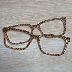Cheetah Print Eyeglass Topper with Magnets