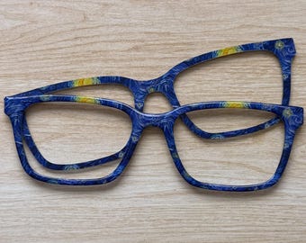 Starry Swirls Acrylic Eyeglass Topper with Magnets