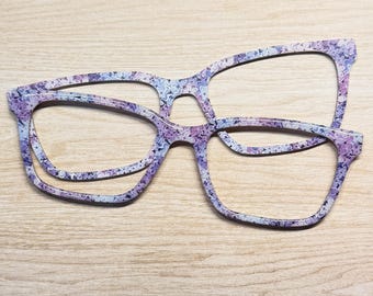 Lilac Flowers Acrylic Eyeglass Topper with Magnets