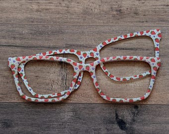 Strawberries Acrylic Eyeglass Topper with Magnets