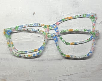 NEW - Morning Garden Clear Acrylic Eyeglass Topper with Magnets