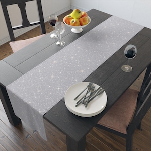 Runner da tavolo Silver Starfield / Decorazione scintillante per la tavola delle feste