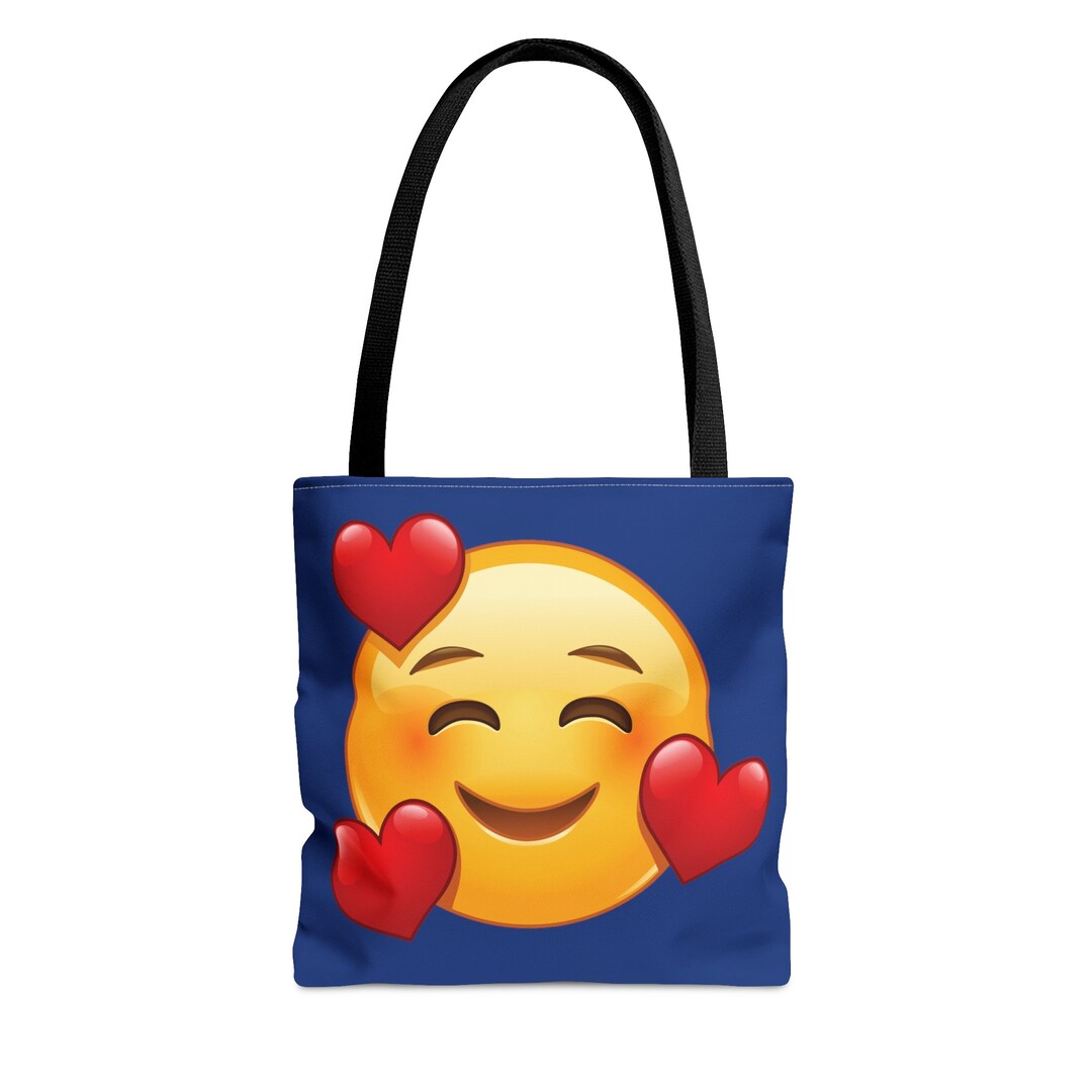 Tote Bag Smiley Face Tote Bag Heart Tote Bag Emoji Tote Bag Emoticon