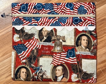 Project bag for Cross Stitch projects - Patriotic 250th Americana Celebration