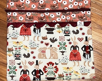 Project bag for Cross Stitch - Teresa Kogut Hop Hop Hooray fabric