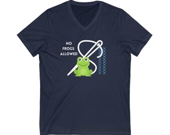 Camiseta unisex de manga corta con cuello en V y sin ranitas