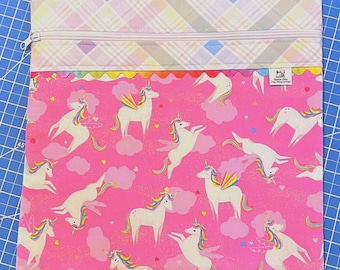 Project bag for Cross Stitch projects - Unicorn Print for your Unicorn Chart