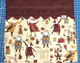 Bolsa de proyecto para punto de cruz - Tela Naughty or Nice de Teresa Kogut