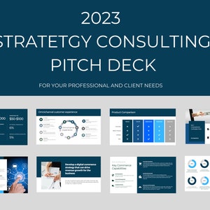 2023 Strategy Consulting and Pitch Deck | Professional Consulting Slide Templates | Customizable PPT/Canva | Client Template | Business Plan